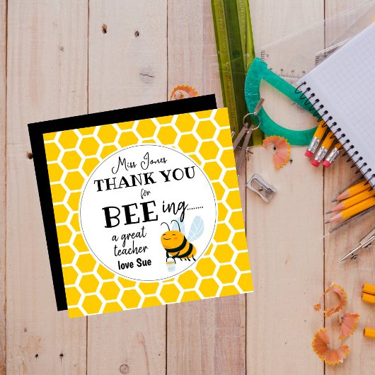 Bee Teacher Gift – Thank You for Bee-ing a Great  Magnetkarte