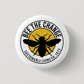 "Bee the Change" 3 cm rundes Abzeichen Button