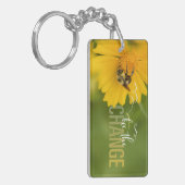 Bee the Change Rectangular Acrylic Keychain Schlüsselanhänger (Vorderseite links)