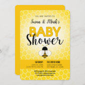 Bee Theme Baby Shower Einladung (Vorne/Hinten)