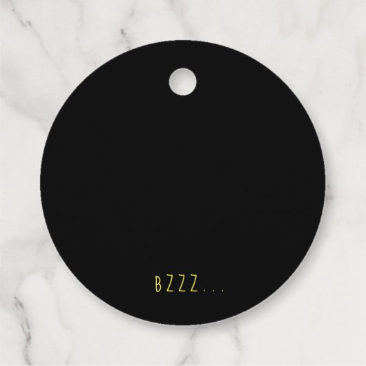 Bee Theme Danke für das Bienening Here Yellow and Geschenkanhänger (Rückseite)