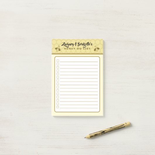 Bee Theme Honey Do List Sticky Notes Post-it Klebezettel (Auf Schreibtisch)