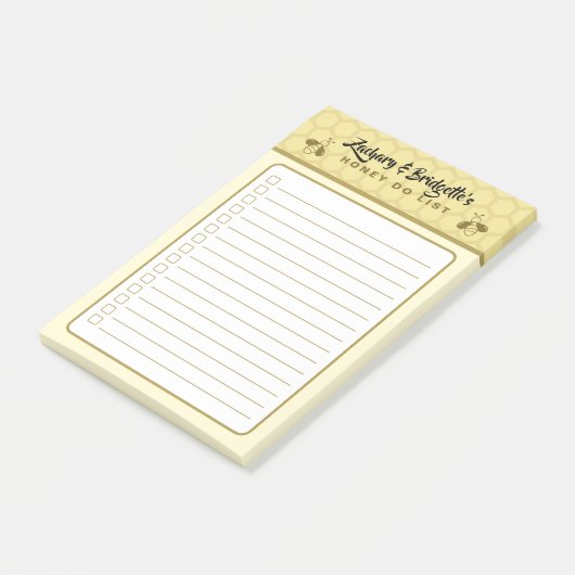 Bee Theme Honey Do List Sticky Notes Post-it Klebezettel (angewinkelt)