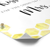 Bee theme - Wie viele Küsse Brautparty-Spiel Poster (Ecke)