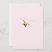 Bee Themed Baby Dusche Einladung (Rückseite)