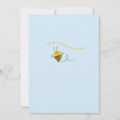Bee Themed Baby Dusche Einladung (Rückseite)