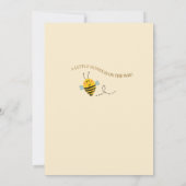 Bee Themed Baby Dusche Einladung (Rückseite)