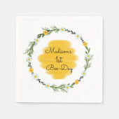 Bee Themed Birthday Party Napkins | Bienentag Serviette (Vorderseite)