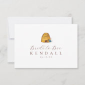 Bee Themed Bridesmaid Card Einladung (Rückseite)