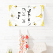 Bee Themed First Bee Day Birthday Banner (Insitu)