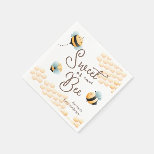 Bee Themed Serviette (Ecke)