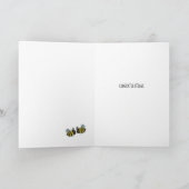 Bee Themed Wedding Glückwunschkarte Karte (Innenseite)