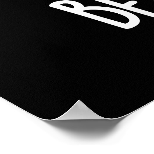 Bee-thoven Funny Music Bee Pun Dark BG Poster (Ecke)