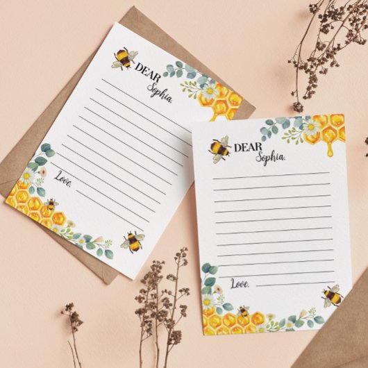 Bee Time Capsule Note Card Dankeskarte