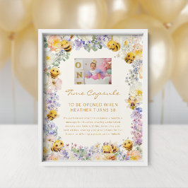 Bee Time Capsule Sign Poster