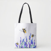 Bee Tote Beutel Frühlingsblumen Tasche (Vorderseite)