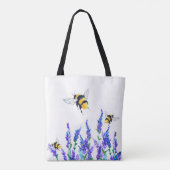 Bee Tote Beutel Frühlingsblumen Tasche (Rückseite)