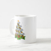 Bee Tree Christmas Funny Bee Christmas Lover Kaffeetasse (Vorderseite Links)
