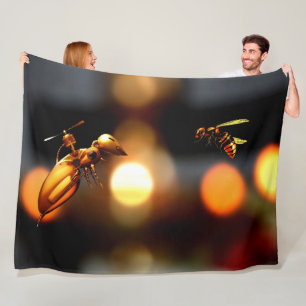 BEE UND ROBOT BEE FLEECEDECKE