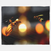 BEE UND ROBOT BEE FLEECEDECKE (Vorderseite (Horizontal))