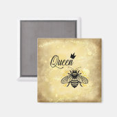 Bee-utify your Celebration; Queen Bee Magnet (Vorderseite/Rückseite)