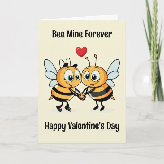 Bee Valentine Karte (Vorderseite)