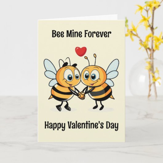 Bee Valentine Karte (Gelbe Blume)