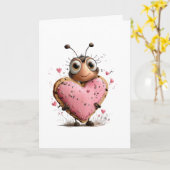 Bee Valentine's Day Card Karte (Gelbe Blume)