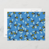 Bee Wallpaper Postkarte (Vorne/Hinten)