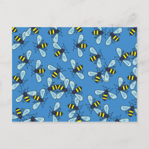 Bee Wallpaper Postkarte