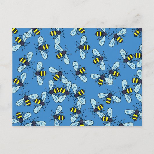 Bee Wallpaper Postkarte (Vorderseite)