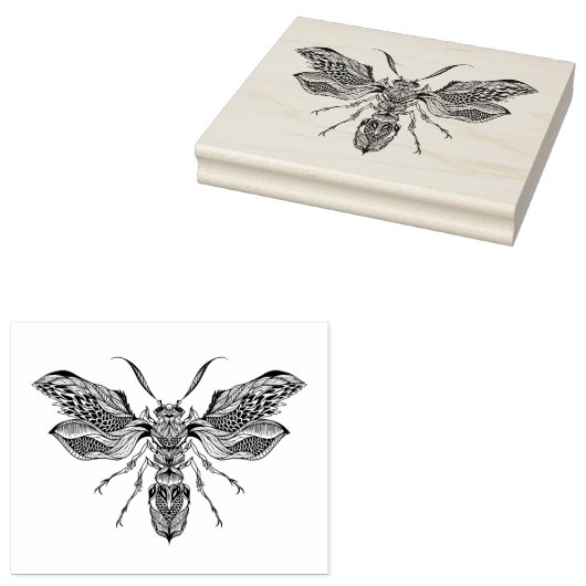 Bee-Wasp Tattoo Gummistempel (Stempel)