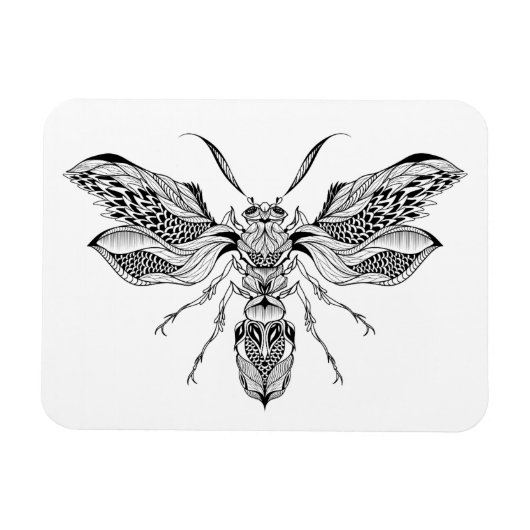 Bee-Wasp Tattoo Magnet (Horizontal)