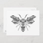 Bee-Wasp Tattoo Postkarte (Vorne/Hinten)
