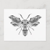 Bee-Wasp Tattoo Postkarte (Vorderseite)
