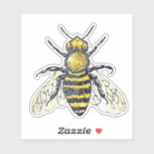 Bee Watercolor Aufkleber (Blatt)