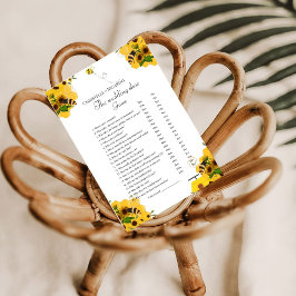 Bee Wedding Schuh Junggeselinnen-Abschied Game Car Ankündigung