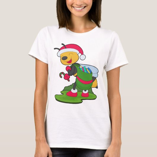 Bee Weihnachtspakete T-Shirt (Vorderseite)