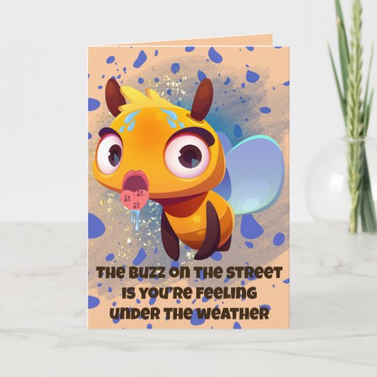 Bee well bald gut werden karte (Vorderseite)