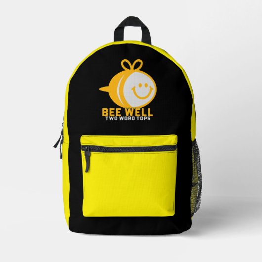 Bee Well T.W.T Bumble Bee Backpack Bedruckter Rucksack (Vorderseite)
