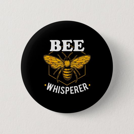 Bee Whisperer - Funny Beekeeng &amp; Beekeeper  Button (Vorderseite)