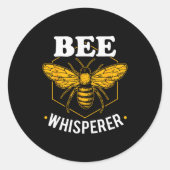 Bee Whisperer - Funny Beekeeng &amp; Beekeeper  Runder Aufkleber (Vorderseite)