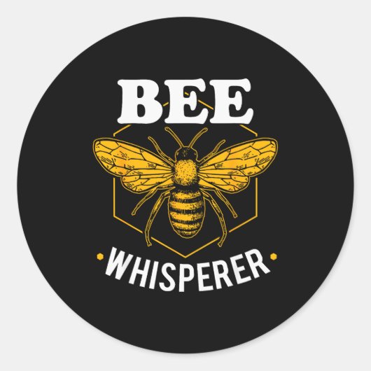 Bee Whisperer - Funny Beekeeng & Beekeeper  Runder Aufkleber (Vorderseite)