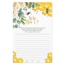 Bee Who Bin I Game Card