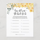 Bee Wie alt war die Braut, um Brautparty zu spiele (Vorderseite)