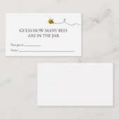 Bee Wie viele Bienen Baby Duschkarte Begleitkarte (Vorne/Hinten)