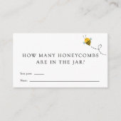 Bee Wie viele Honeycombs Baby Shower Game Card Begleitkarte (Vorderseite)