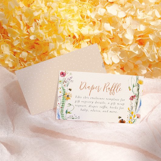 Bee Wildblume Boho Girl Baby Shower Begleitkarte