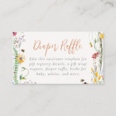Bee Wildblume Boho Girl Baby Shower Begleitkarte (Vorderseite)