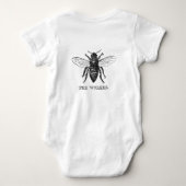 Bee Worker Honey Black Bumblebee Baby Strampler (Rückseite)